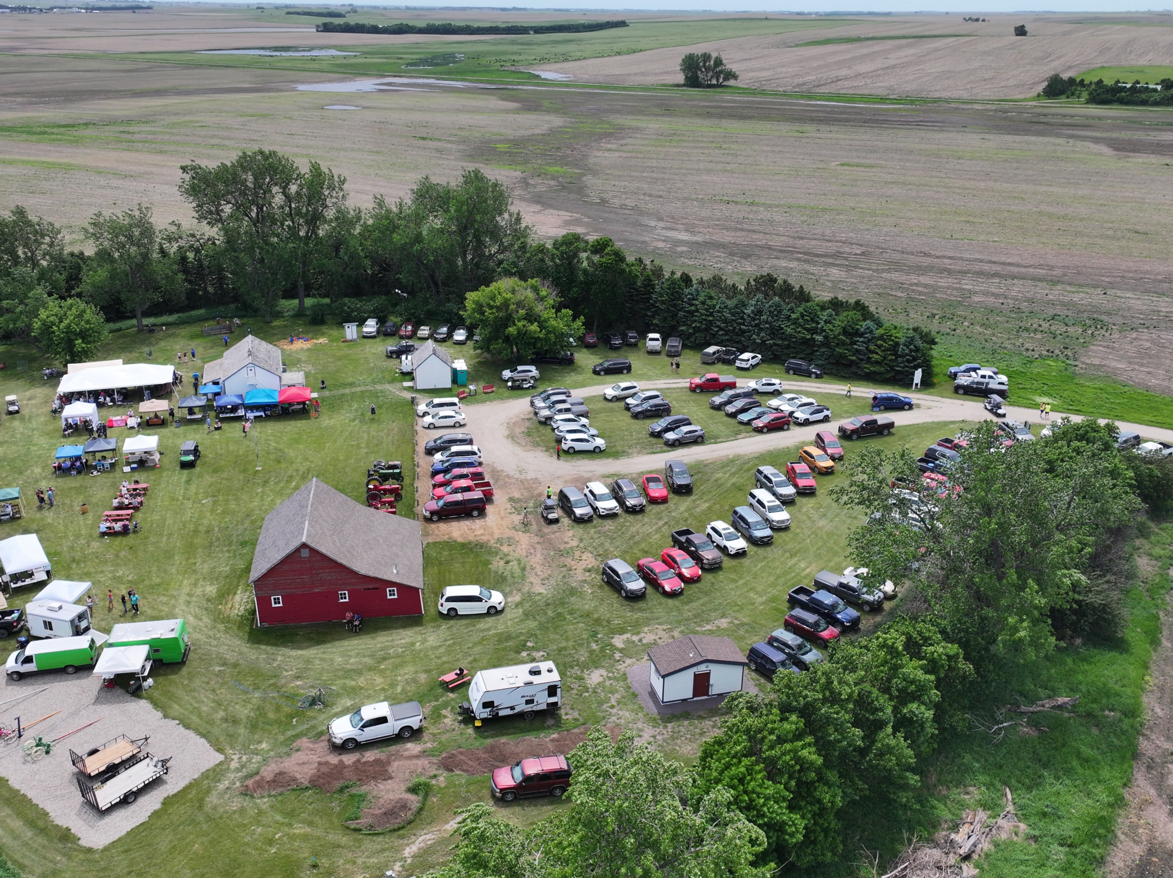 aerial picture of the Welk Homestead